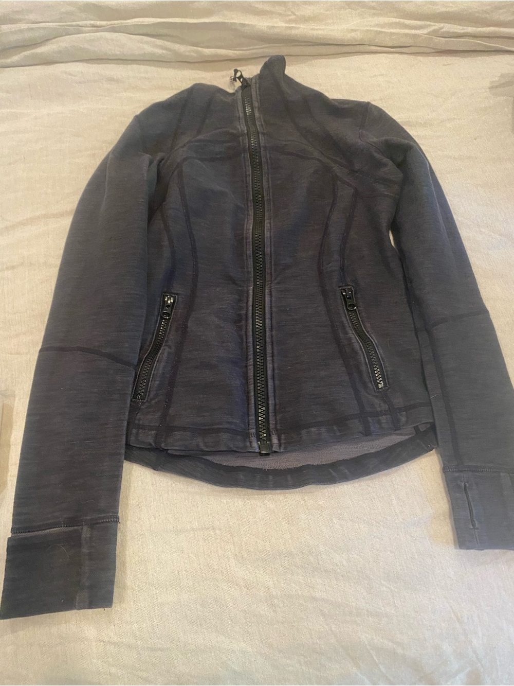 lululemon athletica Navy Zip-Up Bomber Jacket